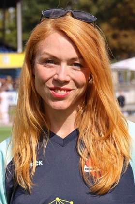Esther Roling beim Benefiz-Fußballspiel Kicken mit Herz 2023 zu Gunsten des Herzzentrums des UKE im Stadiun Hoheluft. Hamburg, 03.09.2023