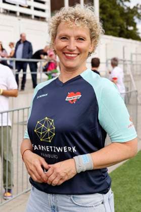 Julia Westlake beim Benefiz-Fußballspiel Kicken mit Herz 2023 zu Gunsten des Herzzentrums des UKE im Stadiun Hoheluft. Hamburg, 03.09.2023