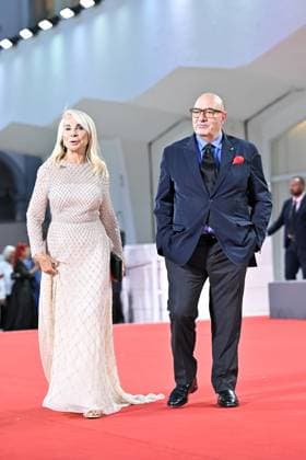 Venice Film Festival, Filming Italy Best Movie Award. Italy 03 Sep 2023 Dante Ferretti, Francesca Lo Schiavo , during red carpet of the Filming Italy Best Movie Award. 80th Venice Film Festival, Italy on September 03, 2023., Credit:Maria Laura Antonelli Avalon Italy, Venice  Copyright: xMariaxLauraxAntonellix xAvalonx 0802830307