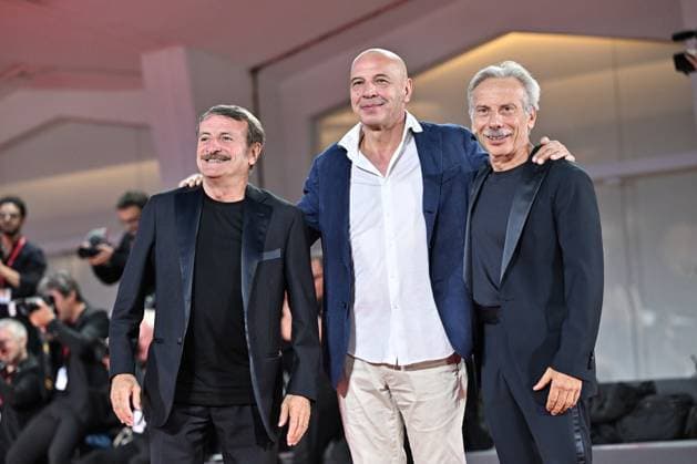 Venice Film Festival, Filming Italy Best Movie Award. Italy 03 Sep 2023 Aldo Baglio, Giovanni Storti, Giacomo Poretti , during red carpet of the Filming Italy Best Movie Award. 80th Venice Film Festival, Italy on September 03, 2023., Credit:Maria Laura Antonelli Avalon Italy, Venice  Copyright: xMariaxLauraxAntonellix xAvalonx 0802830711