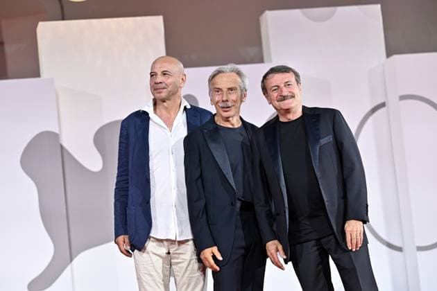 Venice Film Festival, Filming Italy Best Movie Award. Italy 03 Sep 2023 Aldo Baglio, Giovanni Storti, Giacomo Poretti , during red carpet of the Filming Italy Best Movie Award. 80th Venice Film Festival, Italy on September 03, 2023., Credit:Maria Laura Antonelli Avalon Italy, Venice  Copyright: xMariaxLauraxAntonellix xAvalonx 0802830743
