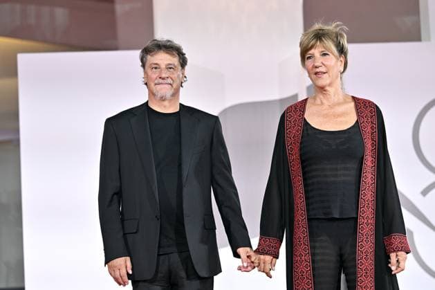 Venice Film Festival, Filming Italy Best Movie Award. Italy 03 Sep 2023 Giorgio Tirabassi, Francesca Antonini , during red carpet of the Filming Italy Best Movie Award. 80th Venice Film Festival, Italy on September 03, 2023., Credit:Maria Laura Antonelli Avalon Italy, Venice  Copyright: xMariaxLauraxAntonellix xAvalonx 0802831057