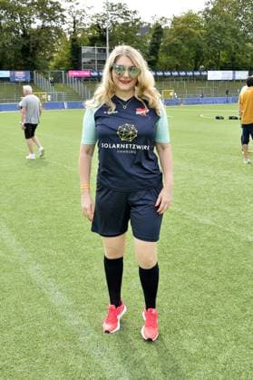 Sandra Quadflieg beim Benefiz Fussballspiel Kicken mit Herz zugunsten der Kinder Herzstation der Universitaetsklinik Eppendorf in Hamburg am 03.09.2023