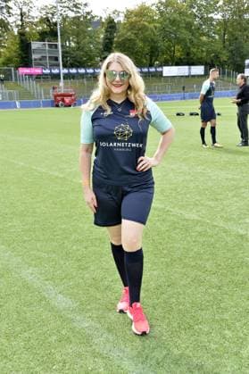 Sandra Quadflieg beim Benefiz Fussballspiel Kicken mit Herz zugunsten der Kinder Herzstation der Universitaetsklinik Eppendorf in Hamburg am 03.09.2023