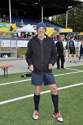 Rolf Fuhrmann beim Benefiz Fussballspiel Kicken mit Herz zugunsten der Kinder Herzstation der Universitaetsklinik Eppendorf in Hamburg am 03.09.2023