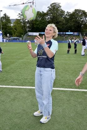 Julia Westlake beim Benefiz Fussballspiel Kicken mit Herz zugunsten der Kinder Herzstation der Universitaetsklinik Eppendorf in Hamburg am 03.09.2023