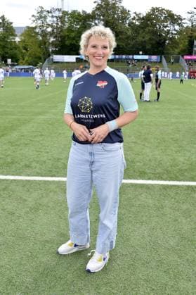 Julia Westlake beim Benefiz Fussballspiel Kicken mit Herz zugunsten der Kinder Herzstation der Universitaetsklinik Eppendorf in Hamburg am 03.09.2023
