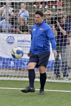 Tim Maelzer beim Benefiz Fussballspiel Kicken mit Herz zugunsten der Kinder Herzstation der Universitaetsklinik Eppendorf in Hamburg am 03.09.2023