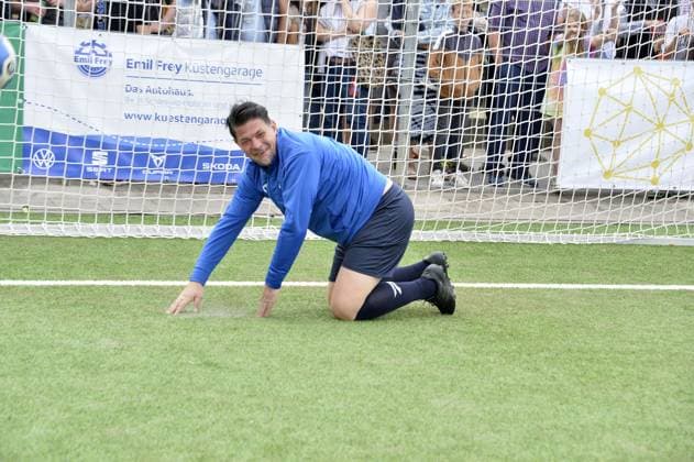 Tim Maelzer beim Benefiz Fussballspiel Kicken mit Herz zugunsten der Kinder Herzstation der Universitaetsklinik Eppendorf in Hamburg am 03.09.2023
