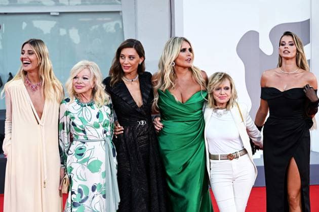 Venice, 80th Venice Film Festival 2023, Evening 6. Red Carpet Diva and Woman. Venice, 80th Venice Film Festival 2023, Evening 6. Red Carpet Diva and Woman. In the photo Rita Pavone, Sandra Milo, Tiziana Rocca, Margareth Made, Sveva Alviti, IVANA MRAZOVA Venice -  Copyright: xIPA ABACAx BRIPA20230904_1301 IPA ABACAx BRIPA20230904_1301