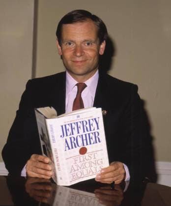JEFFREY ARCHER British Novelist and Politician Launching his book First Among Equals COMPULSORY CREDIT: UPPA Photoshot Photo CGL 181110 02.07.1984 JEFFREY ARCHER British Novelist and Politician Launching his book First Among Equals COMPULSORY CREDIT: UPPA Photoshot Photo CGL 181110 02.07.1984, Credit: uppa.co.uk Avalon United Kingdom  Copyright: x xuppa.co.ukx xAvalonx 0503397770