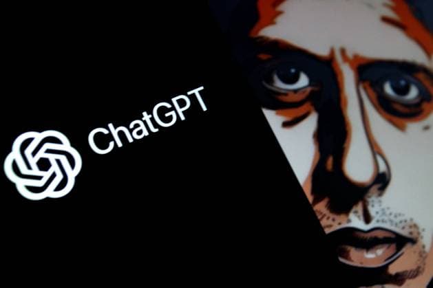September 6, 2023, Sleman, Yogyakarta, Indonesia: In this photo illustration, the AI chatbot logo is a generative language model that uses transformer technology to predict the probability of the next sentence or word in a conversation or text command, ChatGPT can be seen on the smartphone screen and Sam Altman s face is in the background. Sleman Indonesia - ZUMAb228 20230906_zip_b228_020 Copyright: xAnggaxBudhiyantox