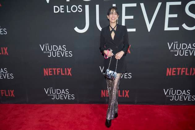 September 5, 2023, Mexico City, Mexico: Luisa Ferss poses for photos during the red carpet of the Premier for Ã¢â‚¬ËœThe Widows of ThursdaysÃ¢â‚¬â ¢ (Las Viudas de los Jueves) Netflix original series . on September 5, 2023 in Mexico City, Mexico. Mexico City Mexico - ZUMAe321 20230905_zia_e321_088 Copyright: xJaimexNogalesx