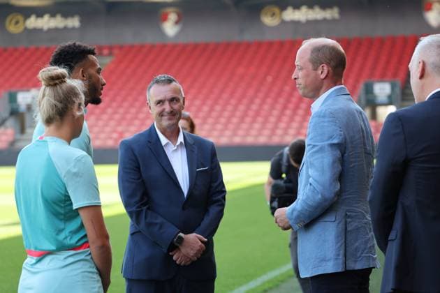 Prinz William besucht Fußball-Club AFC Bournemouth . 07 09 2023. Bournemouth, United Kingdom. Prince William at Bournemouth Football Club, United Kingdom.  xStephenxLockx xi-Imagesx IIM-24652-0003