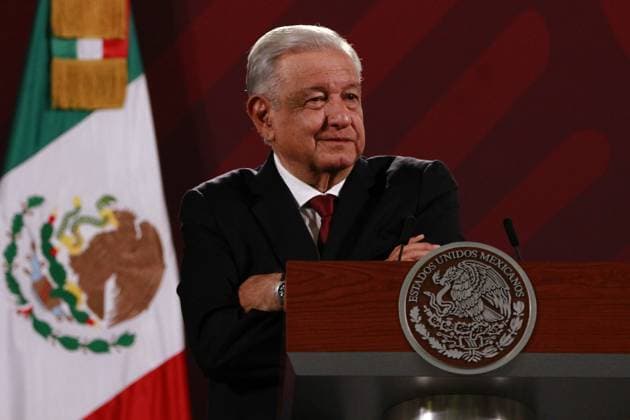 Mexican President Lopez Obrador Briefing Conference 07 de septiembre de 2023 en Ciudad de MÃ xico, MÃ xico: El presidente de MÃ xico, AndrÃ s Manuel Lopez Obrador, habla en la conferencia mananera frente a reporteros en palacio nacional, el 07 de septiembre de 2023 en la Ciudad de MÃ xico, MÃ xico. (Foto por Carlos Santiago Grupo Eyepix) Eyepix Group, Credit:Carlos Santiago Rocha Eyepix G Avalon Mexico, Mexico City  Copyright: xCarlosxSantiagoxRochax xEyepixxGx xAvalonx 0803560327