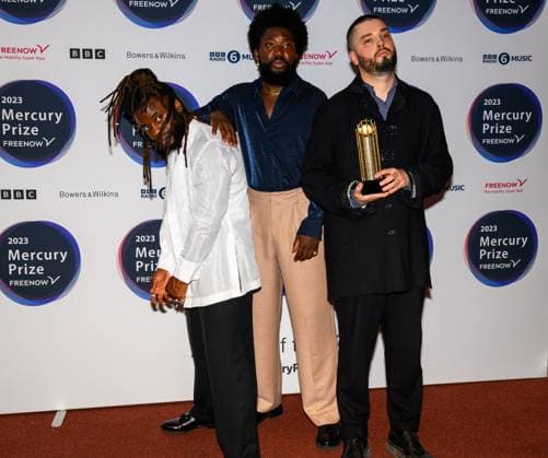 Mercury Prize with FREENOW, London, UK All Rights Reserved - Strictly for Editorial Use Only In Relation To Publicity For The Event And Not to be devoted Exclusively or Predominantly to The Artist Without Permission. Young Fathers arriving at the ˜Mercury Prize with FREENOW™ at the Hammersmith Apollo (Eventim Apollo), Hammersmith, London UK on 07 September 2023., Credit:Lee Floyd Avalon UK, London, Hammersmith, Hammersmith Apollo (Eventim Apol  Copyright: xLeexFloydx xAvalonx 0803584211