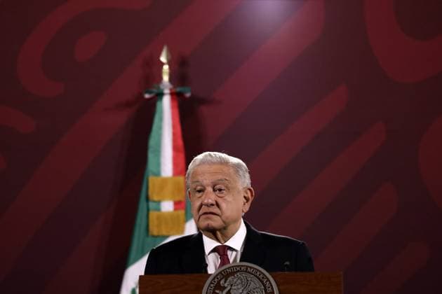 The president of Mexico, AndrÃ s Manuel Lopez Obrador in conference with reporters September 7, 2023, Mexico City, Mexico: The President of Mexico, AndrÃ s Manuel Lopez Obrador at the press conference before reporters at the National Palace in Mexico City. on September 7, 2023 in Mexico City, Mexico (Photo by Luis Barron Eyepix Group). Copyright: xLuisxBarronx xEyepixxGroupx LB_20230907_AMLO2