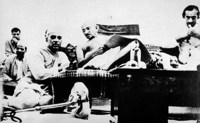 Mahatma Gandhi and Jawaharlal Nehru During Protest, Mumbai, India, July 8, 1942  Copyright: xABxArchivex jtv001964