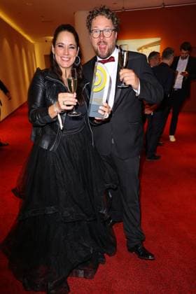 RECORD DATE NOT STATED DEUTSCHER RADIOPREIS 2023 07.09.2023 Simone Panteleit, Christian Fuchs (Gewinner beste Morningshow), Verleihung Deutscher Radiopreis 2023 in der Neuen Flora, Hamburg, 07.09.2023 Copyright: xEventpressxMPx