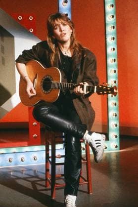 Juliane Werding, deutsche Schlager- und Popsängerin, bei einem Auftritt, Deutschland um 1985. Copyright: HartwigxValdmanis Nur redaktionelle Nutzung. Editorial usage only. VAL_720002224