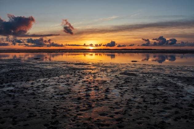 Wattwanderung zum Sonnenaufgang von Amrum nach Föhr *** Sunrise mudflat hike from Amrum to Föhr