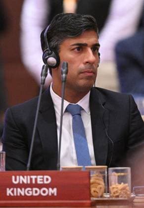 News Themen der Woche KW36 News Bilder des Tages India G20 Summit 8514053 10.09.2023 British Prime Minister Rishi Sunak attends the third session One Future of the G20 Summit in New Delhi, India. Ramil Sitdikov Sputnik New Delhi India  Copyright: xRamilxSitdikovx