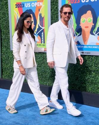 Celebs Arrive At US Open - NYC Matthew McConaughey with his wife Camila Alves arrive at the Men s final of The US Open in New York City, NY, USA on September 10, 2023. Photo by Charles Guerin ABACAPRESS.COM New York City NY United States  Copyright: xGuerinxCharles ABACAx 867166_048 GuerinxCharles ABACAx 867166_048