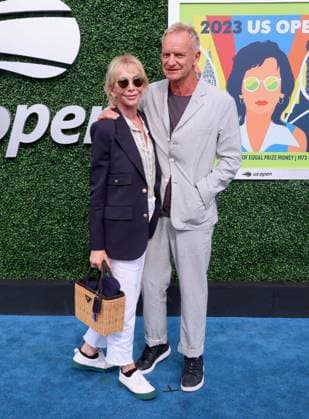 Celebs Arrive At US Open - NYC Sting with his wife Trudie Styler arrive at the Men s final of The US Open in New York City, NY, USA on September 10, 2023. Photo by Charles Guerin ABACAPRESS.COM New York City NY United States  Copyright: xGuerinxCharles ABACAx 867166_069 GuerinxCharles ABACAx 867166_069