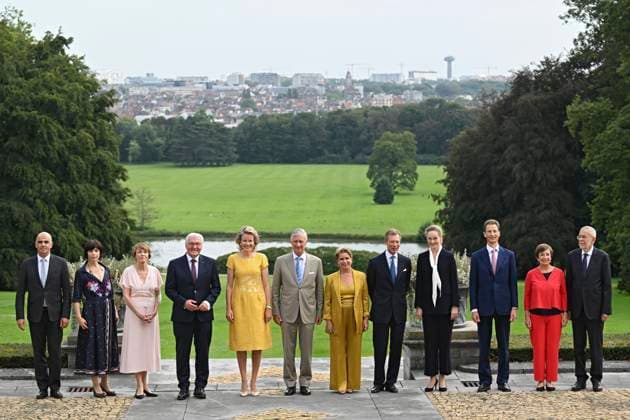 News Themen der Woche KW37 The 19th Informal Summit of Heads of State of German-speaking Countries (Day 1) BRUSSELS, BELGIUM - SEPTEMBER 11 : The 19th Informal Summit of Heads of State of German-speaking Countries. H.S.H. Crown Prince Alois von und zu Liechtenstein and Princess Sophie, H.R.H. Grand Duke Henri of Luxembourg and Grand Duchess Maria Teresa, H.E. Frank-Walter Steinmeier, President of the Federal Republic of Germany, H.E. Alexander Van der Bellen, Federal President of the Republic of Austria, H.E. Alain Berset, President of the Swiss Confederation, will attend at the invitation of Their Majesties the King and Queen. The first day of the summit will begin at the Château de Laeken with a working meeting on the theme of space, in the presence of astronaut  Copyright: xDidierxLebrunx