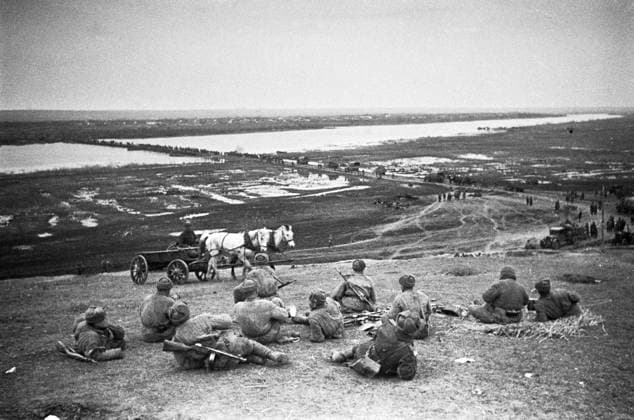 WWII SOLDIERS REST FIRTH 2269 05.04.1944 Soviet soldiers having rest near Odessa. Zelma Sputnik Ð?Ð ÐµÑÑÐºÐ°Ñ Ð¾Ð±Ð»Ð°ÑÑ?Ña Ukraine  Copyright: xZelmax