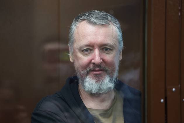 12.09.2023. Russia. Moscow. Former DPR Defense Minister Igor Strelkov (Girkin) in a petty-Bourgeois court during the extension of the arrest period on charges of public calls to extremism. He was detained on July 21, he was given a preventive measure in the form of detention until September 18. BulkinxSergey