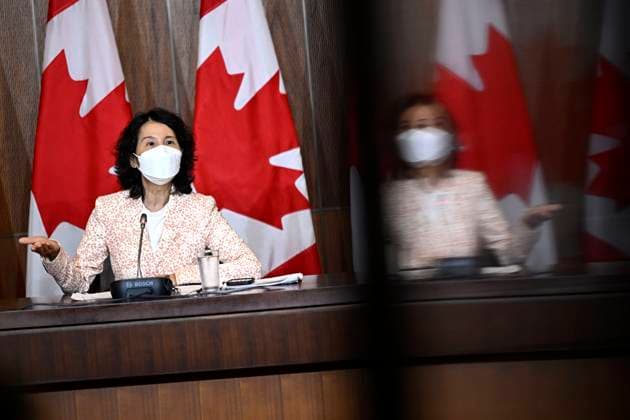 September 12, 2023, Ottawa, ON, CAN: Chief Public Health Officer of Canada Dr. Theresa Tam speaks during a news conference on COVID-19 vaccines and other public health concerns, in Ottawa, on Tuesday, Sept. 12, 2023. Ottawa CAN  - ZUMAc35_ 20230912_zaf_c35_013 Copyright: xJustinxTangx