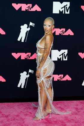 Doja Cat arrives on the red carpet at the 2023 MTV Video Music Awards VMA s at the Prudential Center in Newark, NJ, on Tuesday, September 12, 2023.  NYP20230912105 JOHNxANGELILLO