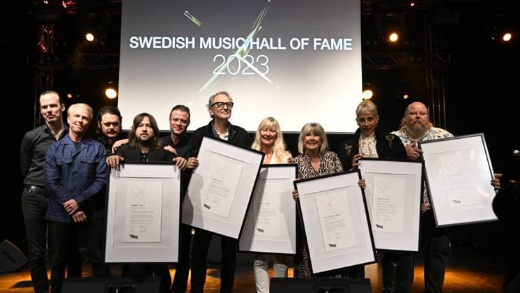 BORLÄNGE 20230913 Olle Adolphson, Ann Louise Hanson, Tomas Ledin, Mando Diao, Lena Willemark, Jenny Wilson are elected and presented at a press conference for this years induction into the Swedish Music Hall of Fame Borlänge Sweden x9110x  Copyright: xUlfxPalm TTx SWEDISH MUSIC HALL OF FAME TTABB0000000000213572