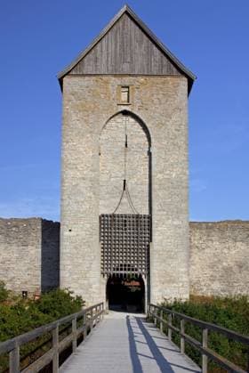 Die Ringmuren, Ringmauer in Visby, Insel Gotland, Schweden, Europa