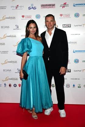 Milan, Gentleman Award 2023 - in the photo Anna Safroncik, Andry Shevchenko  Copyright: xSimonexComix xipa-agency.netx xComi Terenghix IPA_IPA40279559