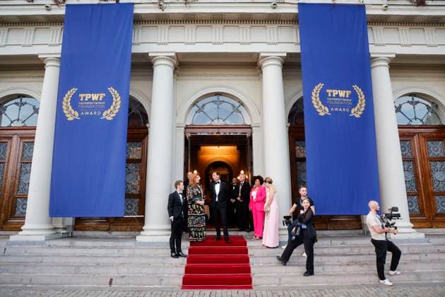 GÖTEBORG 20230914 Kristin Davis, Sarah Ferguson, Duchess of York, and others, arrive at the Stock Exchange in Gothenburg for The Perfect World Foundation Award gala The perfect world foundation award is presented annually by the Swedish wildlife and nature organization The perfect world foundation to a person who has contributed  Copyright: xAdamxIhse TTx THE PERFECT WORLD FOUNDATION AWARD TTABB0000000000214414