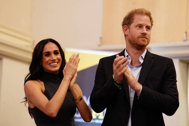 . 15 09 2023. Dusseldorf, Germany. Prince Harry and Meghan Markle, the Duke and Duchess of Sussex, at the IG25 and Team Canada Reception at the Hilton Hotel in Dusseldorf, Germany.  xi-Imagesx xPoolx IIM-24675-0226