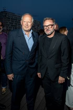 Award - Deutscher Schauspielpreis 2023 Axel Milberg und Samuel Finzi bei der Verleihung Deutscher Schauspielpreis 2023 im Spindler und Klatt am 15.09.2023 in Berlin. Copyright: xEventpressxKochanx