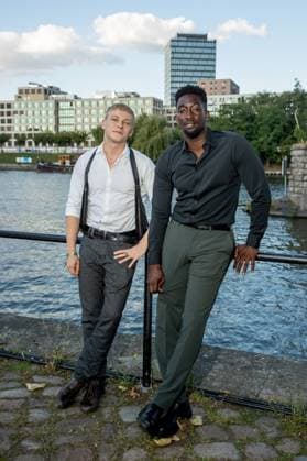Award - Deutscher Schauspielpreis 2023 Julius Nitschkoff und Farba Dieng bei der Verleihung Deutscher Schauspielpreis 2023 im Spindler und Klatt am 15.09.2023 in Berlin. Copyright: xEventpressxKochanx