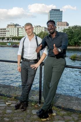 Award - Deutscher Schauspielpreis 2023 Julius Nitschkoff und Farba Dieng bei der Verleihung Deutscher Schauspielpreis 2023 im Spindler und Klatt am 15.09.2023 in Berlin. Copyright: xEventpressxKochanx