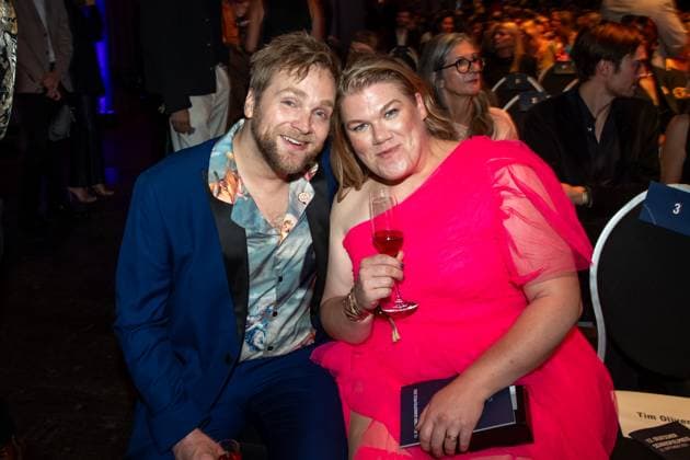 Award - Deutscher Schauspielpreis 2023 Gisa Flake mit Freund Knud Riepen bei der Verleihung Deutscher Schauspielpreis 2023 im Spindler und Klatt am 15.09.2023 in Berlin. Copyright: xEventpressxKochanx