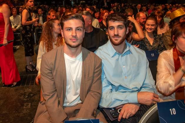 Award - Deutscher Schauspielpreis 2023 Jannik Schuemann mit Freund Felix Kruck bei der Verleihung Deutscher Schauspielpreis 2023 im Spindler und Klatt am 15.09.2023 in Berlin. Copyright: xEventpressxKochanx