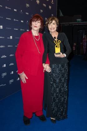 Award - Deutscher Schauspielpreis 2023 Regina Ziegler und Thekla Carola Wied bei der Verleihung Deutscher Schauspielpreis 2023 im Spindler und Klatt am 15.09.2023 in Berlin. Copyright: xEventpressxKochanx