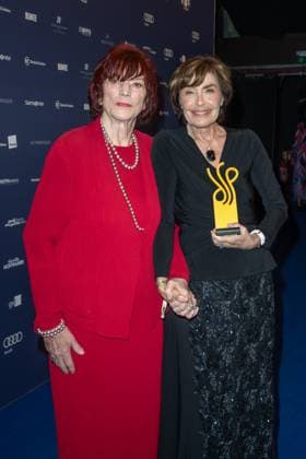 Award - Deutscher Schauspielpreis 2023 Regina Ziegler und Thekla Carola Wied bei der Verleihung Deutscher Schauspielpreis 2023 im Spindler und Klatt am 15.09.2023 in Berlin. Copyright: xEventpressxKochanx