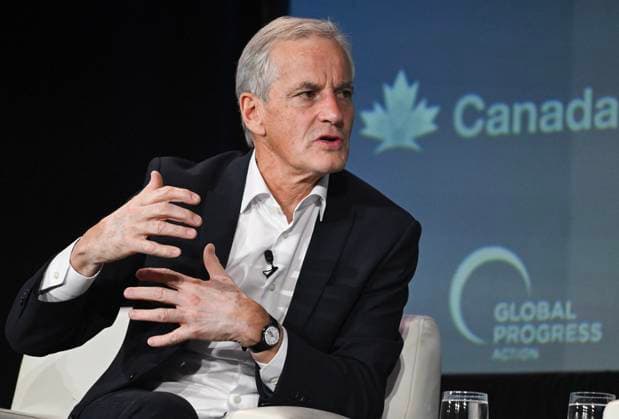 September 16, 2023, Montreal, PQ, Canada: Prime Minister of Norway Jonas Gahr Store takes part in a leaders panel discussion at the Global Progress Action Summit in Montreal, Saturday, September 16, 2023. Montreal Canada  - ZUMAc35_ 20230916_zaf_c35_093 Copyright: xGrahamxHughesx