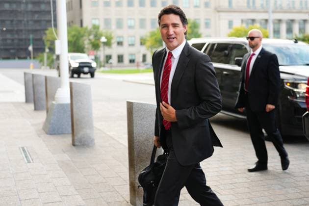 September 18, 2023, Ottawa, ONT, Canada: Prime Minister Justin Trudeau arrives on Parliament Hill in Ottawa, Monday, Sept. 18, 2023 as the House of Commons resumes for the fall sitting. Ottawa Canada  - ZUMAc35_ 20230918_zaf_c35_002 Copyright: xSeanxKilpatrickx