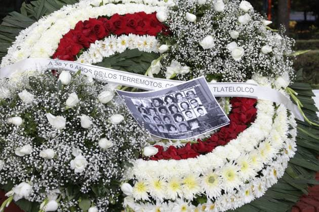 September 19, 2023, Mexico City, Mexico: Colonists of the Nuevo Leon building (collapsed in the 1985 earthquake) and the Nonoalco Tlatelolco Housing Unit commemorate the 38 years of the earthquake and remember those who died in the tragedy in Mexico City. on September 19, 2023 in Mexico City, Mexico Mexico City Mexico - ZUMAe321 20230919_zia_e321_014 Copyright: xLuisxBarronx