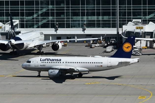 Der Lufthansa - Airbus A319-100 Frankfurt Oder am Flughafen München *** The Lufthansa Airbus A319 100 Frankfurt Oder at Munich Airport