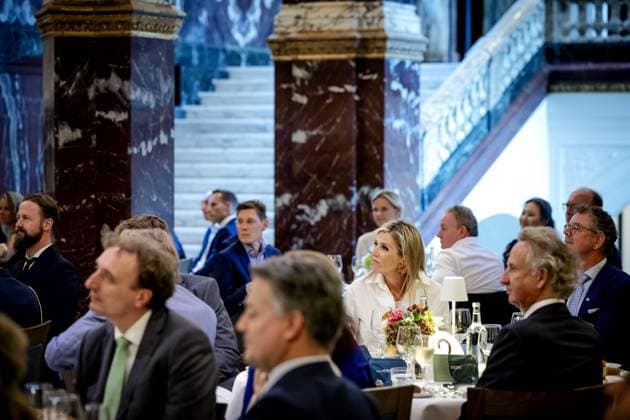 AMSTERDAM - Queen Maxima during the winners dinner of the King Willem I Prizes. The winners dinner marks the start of registrations for the biennial business awards. ANP ROBIN VAN LONKHUIJSEN netherlands out - belgium out  Copyright: xx x478786374x originalFilename: 478786374.jpg
